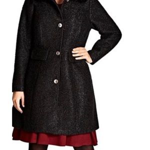 City Chic black coat size 22